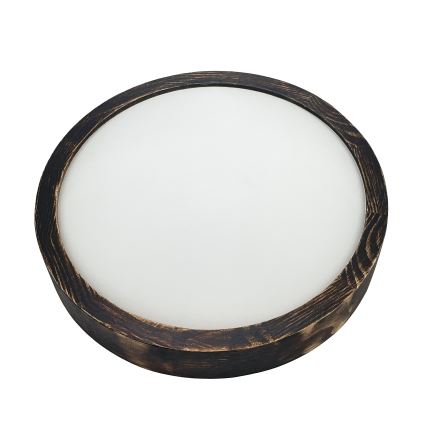 Brilagi - LED mennyezeti lámpa CARVALHO SLIM SMOKEY LED/20W/230V tölgy átm. 27,5 cm