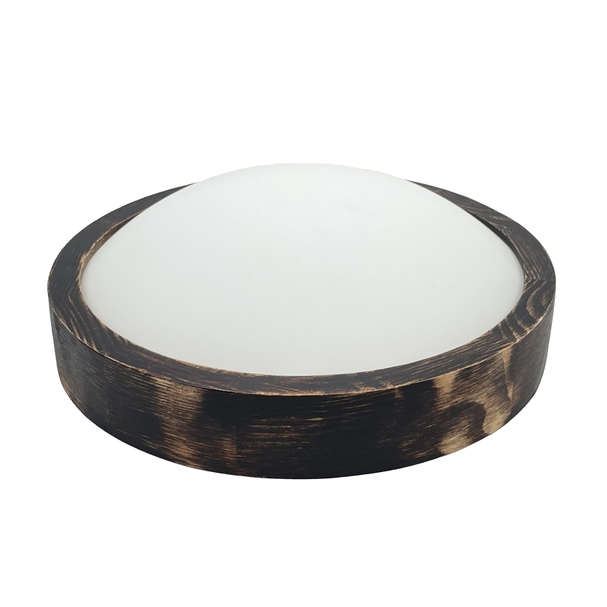 Brilagi - LED mennyezeti lámpa CARVALHO SLIM SMOKEY LED/20W/230V tölgy átm. 27,5 cm