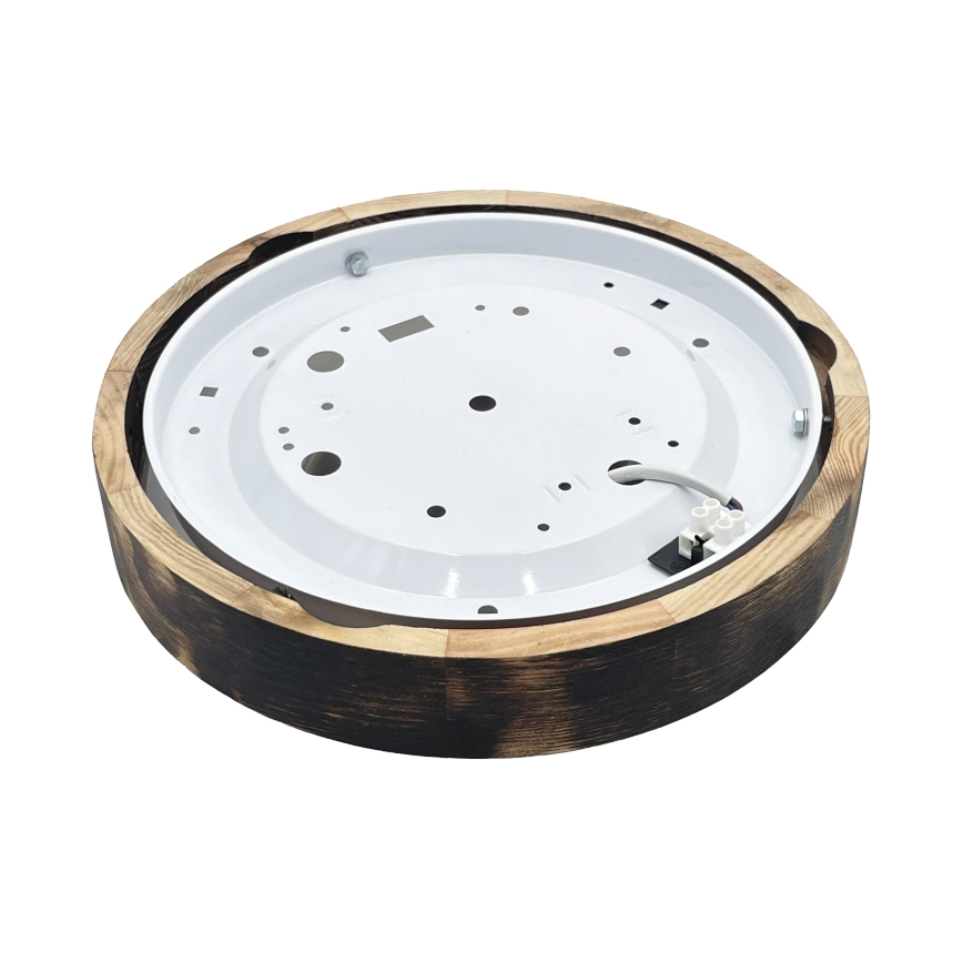 Brilagi - LED mennyezeti lámpa CARVALHO SLIM SMOKEY LED/20W/230V tölgy átm. 27,5 cm