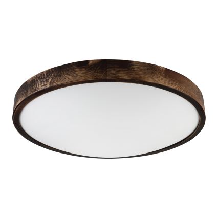 Brilagi - LED mennyezeti lámpa CARVALHO SLIM SMOKEY LED/36W/230V tölgy átm. 47,5 cm