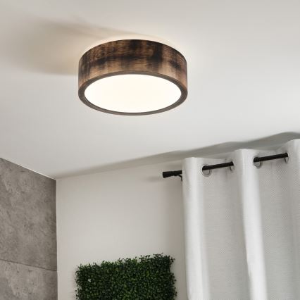 Brilagi - LED mennyezeti lámpa CARVALHO SMOKEY LED/20W/230V tölgy átm. 27,5 cm