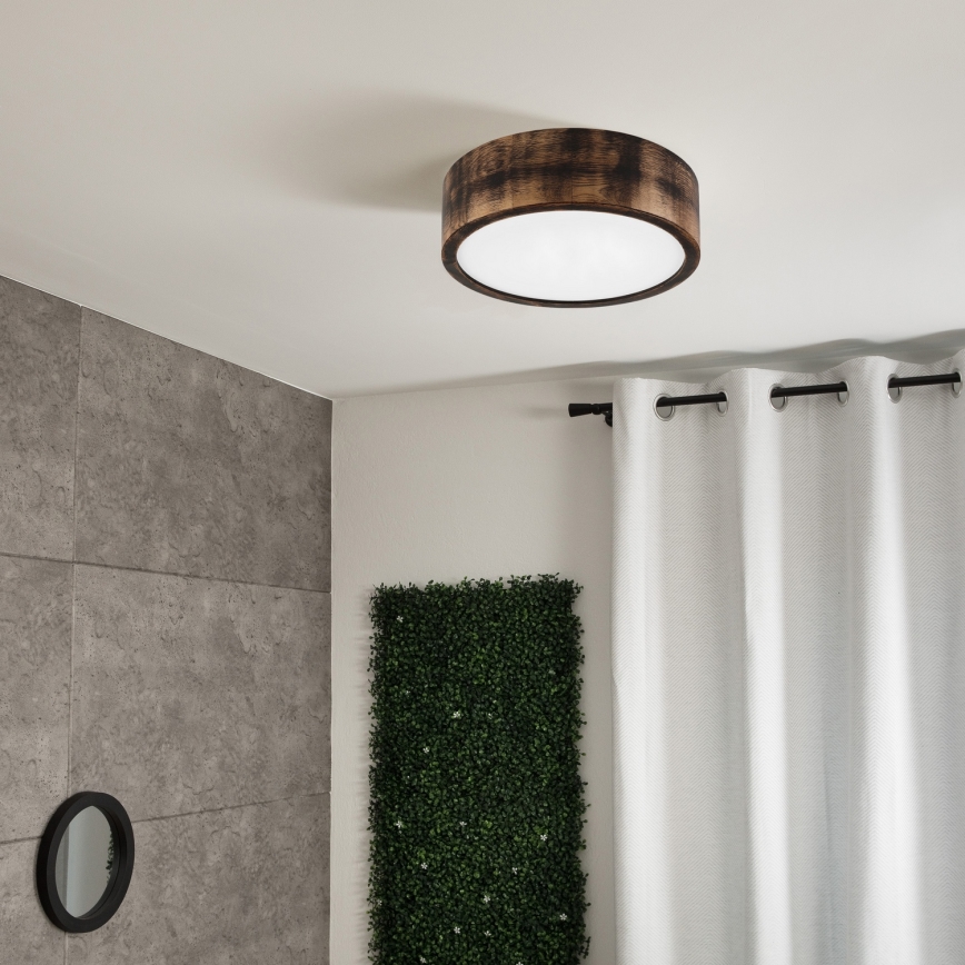 Brilagi - LED mennyezeti lámpa CARVALHO SMOKEY LED/20W/230V tölgy átm. 27,5 cm