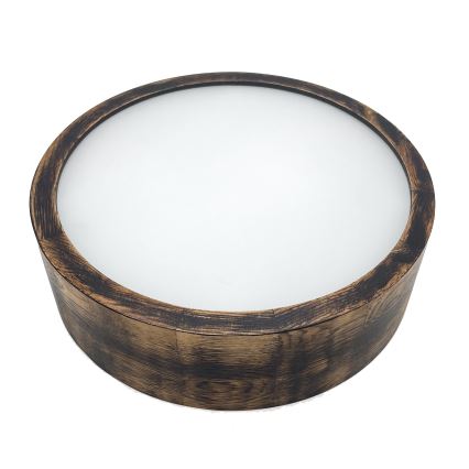 Brilagi - LED mennyezeti lámpa CARVALHO SMOKEY LED/20W/230V tölgy átm. 27,5 cm