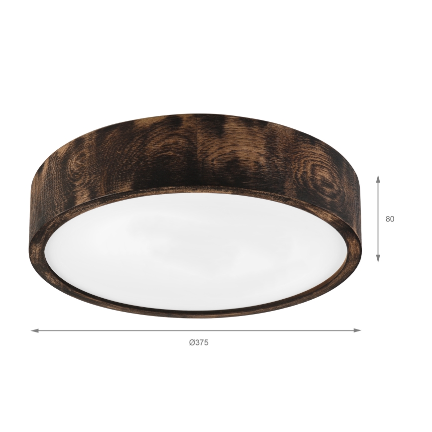 Brilagi - LED mennyezeti lámpa CARVALHO SMOKEY LED/36W/230V tölgy átm. 37,5 cm