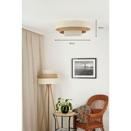 Brilagi - LED Mennyezeti lámpa DENVER LUNETA LED/12W/230V átm. 60 cm 3000K/4000K/6400K bézs/krém