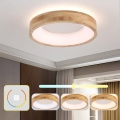Brilagi - LED mennyezeti lámpa FALCON WOOD LED/30W/230V 3000/4000/6000K átm. 45 cm, fa kivitel