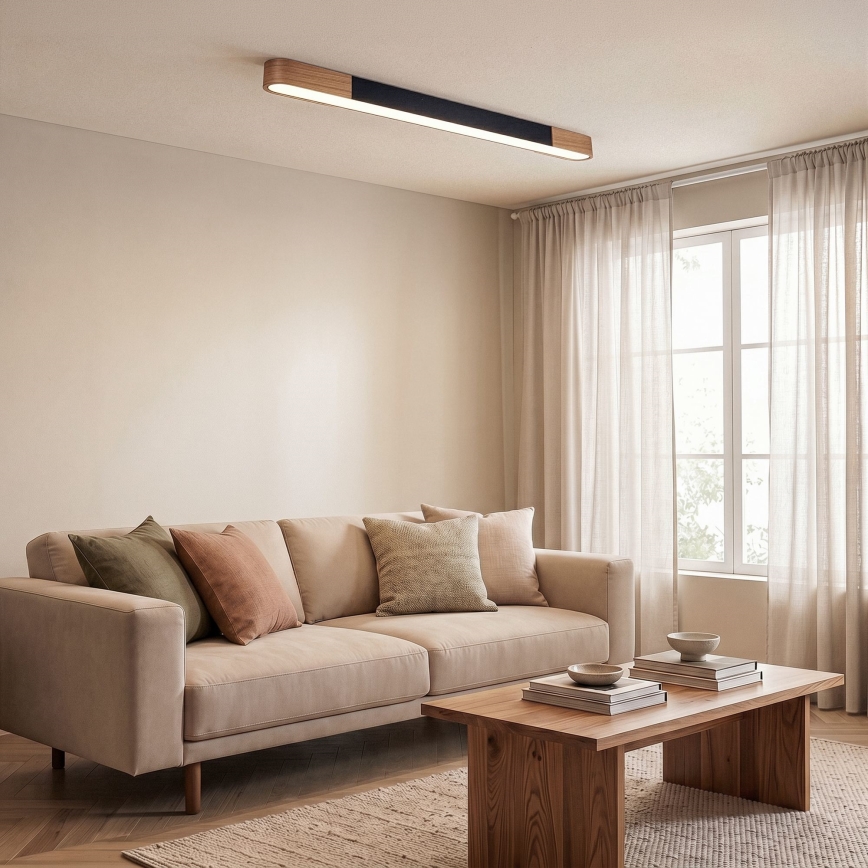 BRILAGI - LED mennyezeti lámpa GARDALINE LED/100W/230V 120 cm tölgy/fekete