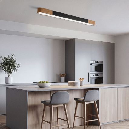 BRILAGI - LED mennyezeti lámpa GARDALINE LED/100W/230V 120 cm tölgy/fekete