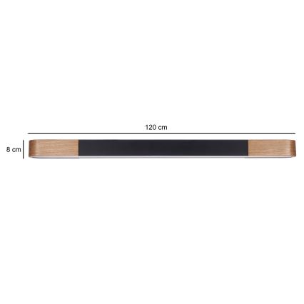 BRILAGI - LED mennyezeti lámpa GARDALINE LED/100W/230V 120 cm tölgy/fekete