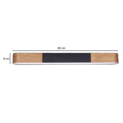 BRILAGI - LED Mennyezeti lámpa GARDALINE LED/100W/230V 80 cm tölgy/fekete