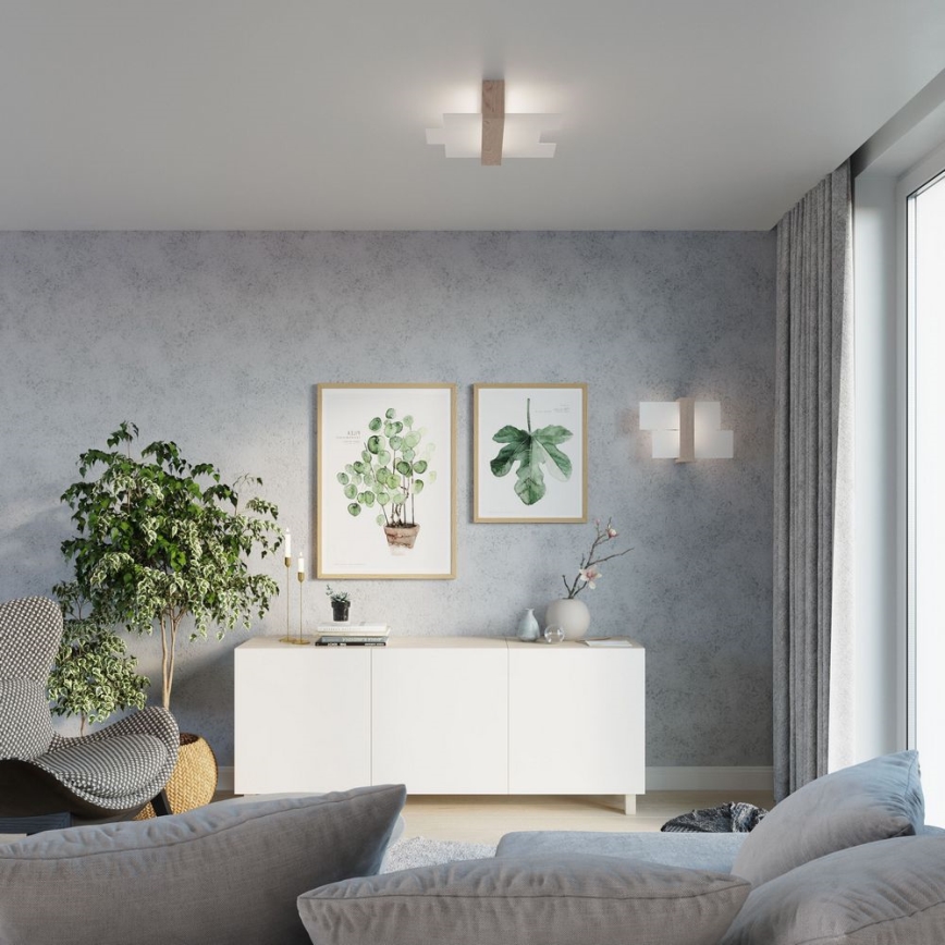 Brilagi - LED mennyezeti lámpatest HERA 2xE27/7,5W/230V 43x43 cm fa