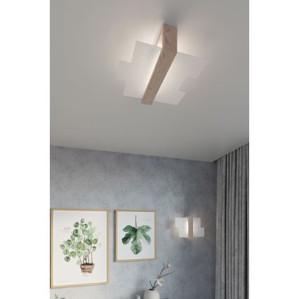 Brilagi - LED mennyezeti lámpatest HERA 2xE27/7,5W/230V 43x43 cm fa