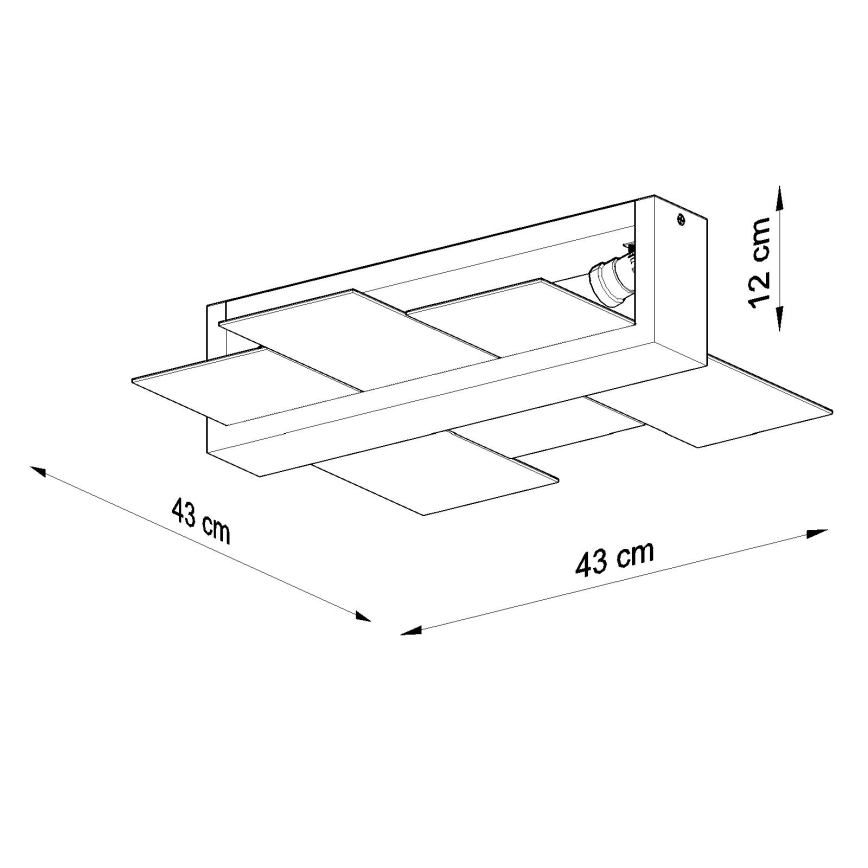 Brilagi - LED mennyezeti lámpatest HERA 2xE27/7,5W/230V 43x43 cm fa