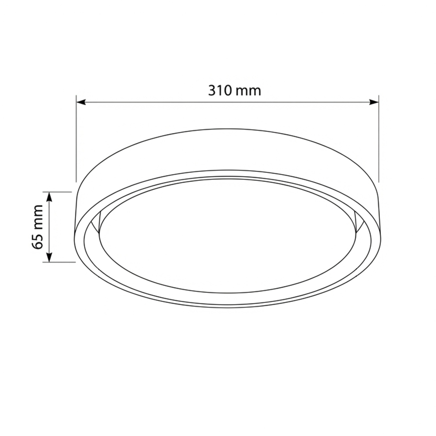 Brilagi - LED mennyezeti lámpa MATTEO LED/24W/230V átm. 31 cm piros