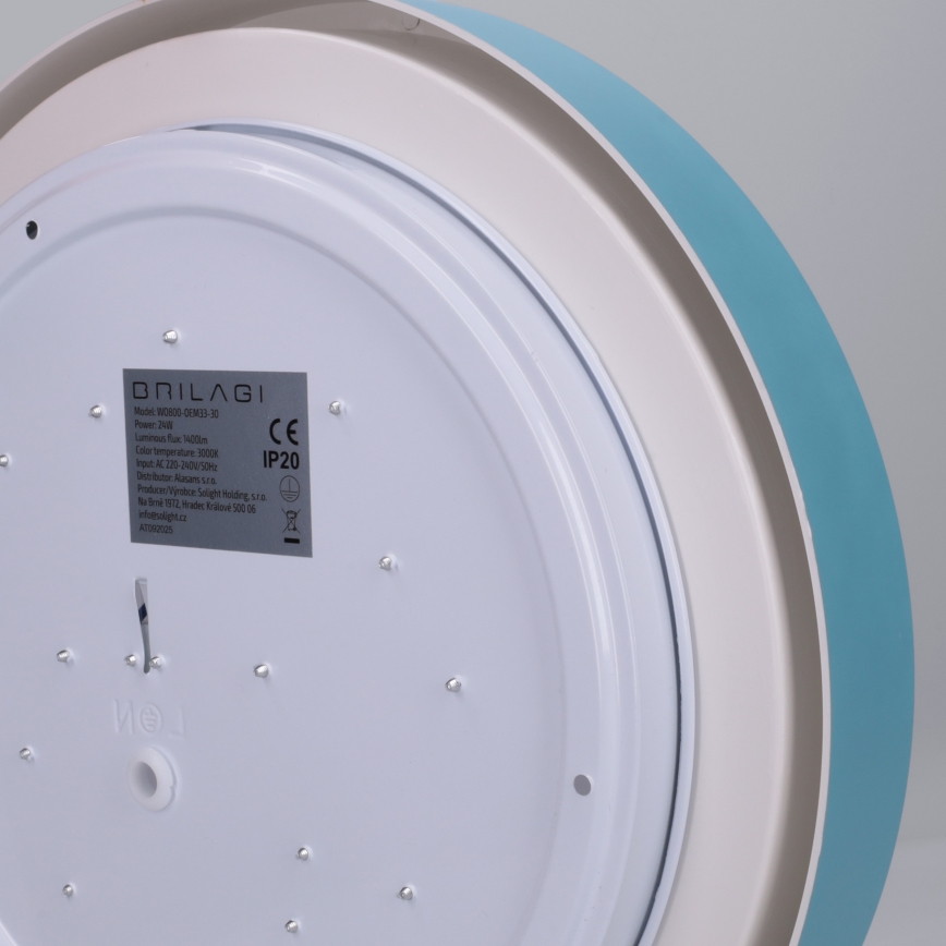 Brilagi - LED mennyezeti lámpa MATTEO LED/24W/230V, átm. 31 cm, türkiz