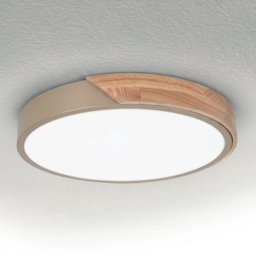 BRILAGI - LED Mennyezeti lámpa PILANA LED/24W/230V tölgy/bézs Ø 30 cm