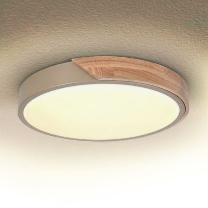 BRILAGI - LED Mennyezeti lámpa PILANA LED/24W/230V tölgy/bézs Ø 30 cm