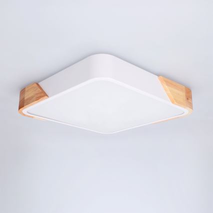 Brilagi - LED mennyezeti lámpa PILANA LED/24W/230V tölgy/fehér 32x32 cm