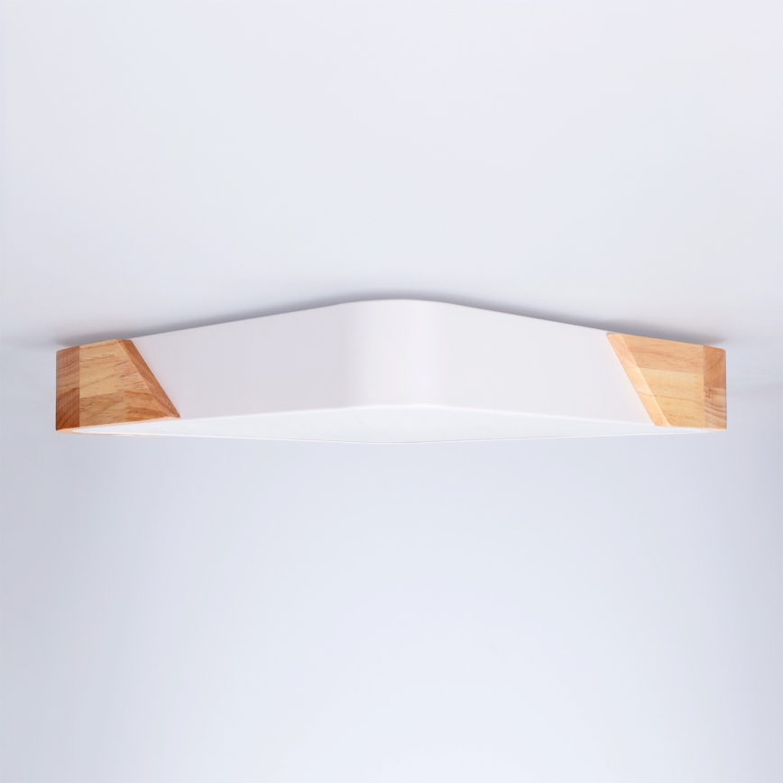 Brilagi - LED mennyezeti lámpa PILANA LED/24W/230V tölgy/fehér 32x32 cm
