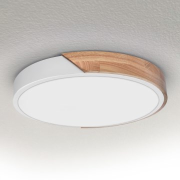 Brilagi - LED mennyezeti lámpa PILANA LED/24W/230V tölgy/fehér átm. 30 cm