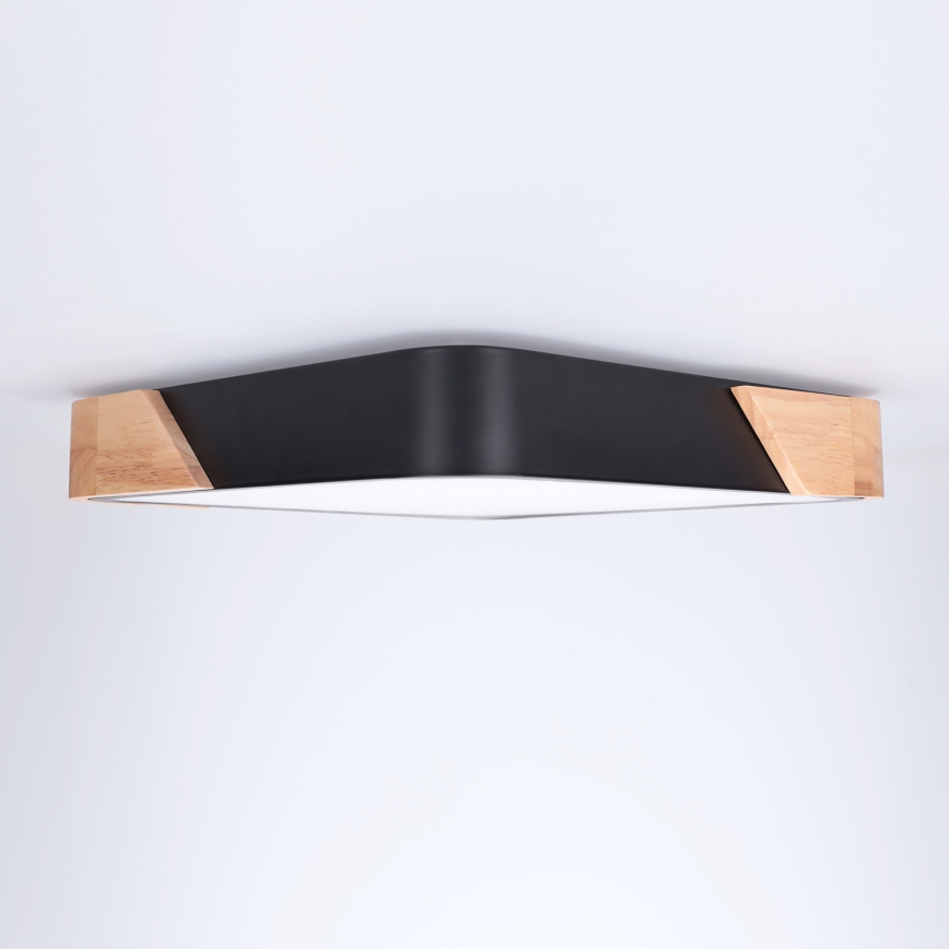 Brilagi - LED mennyezeti lámpa PILANA LED/24W/230V tölgy/fekete 32x32 cm