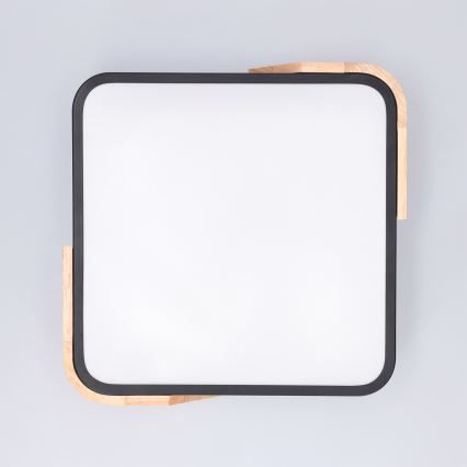 Brilagi - LED mennyezeti lámpa PILANA LED/24W/230V tölgy/fekete 32x32 cm
