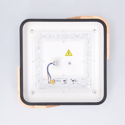 Brilagi - LED mennyezeti lámpa PILANA LED/24W/230V tölgy/fekete 32x32 cm
