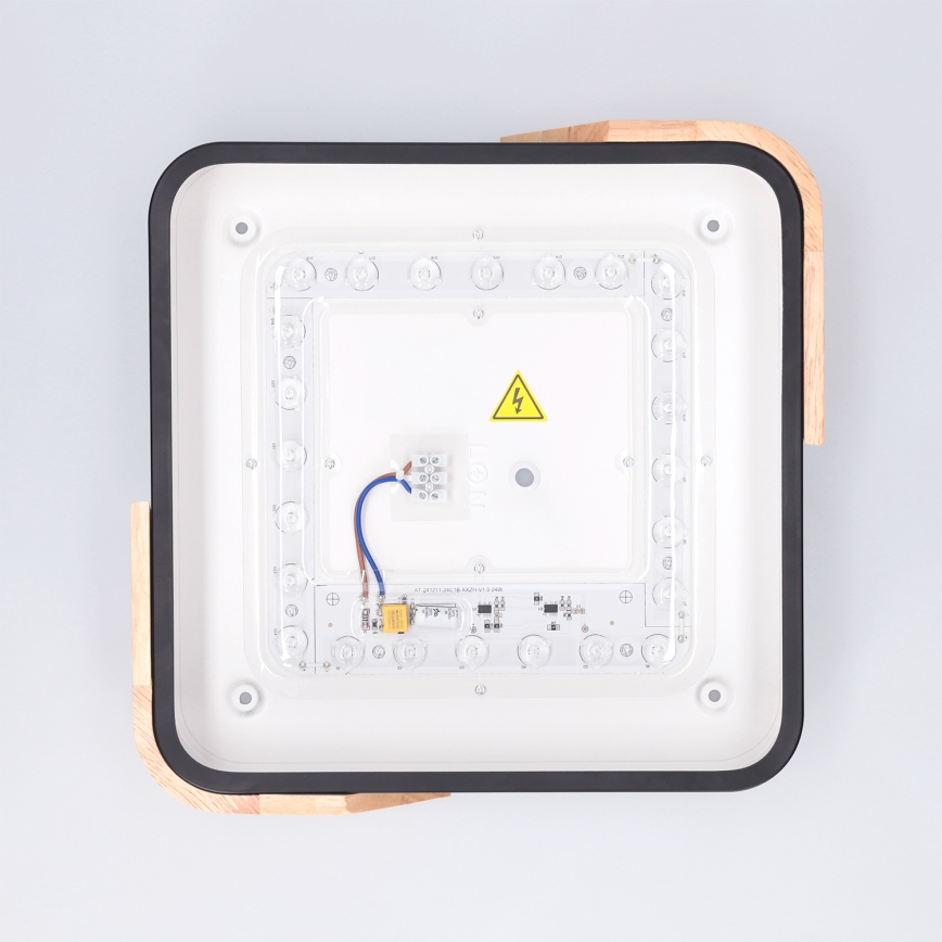 Brilagi - LED mennyezeti lámpa PILANA LED/24W/230V tölgy/fekete 32x32 cm