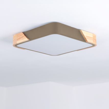BRILAGI - LED mennyezeti lámpa PILANA SQUARE LED/24W/230V tölgy/bézs 32x32 cm