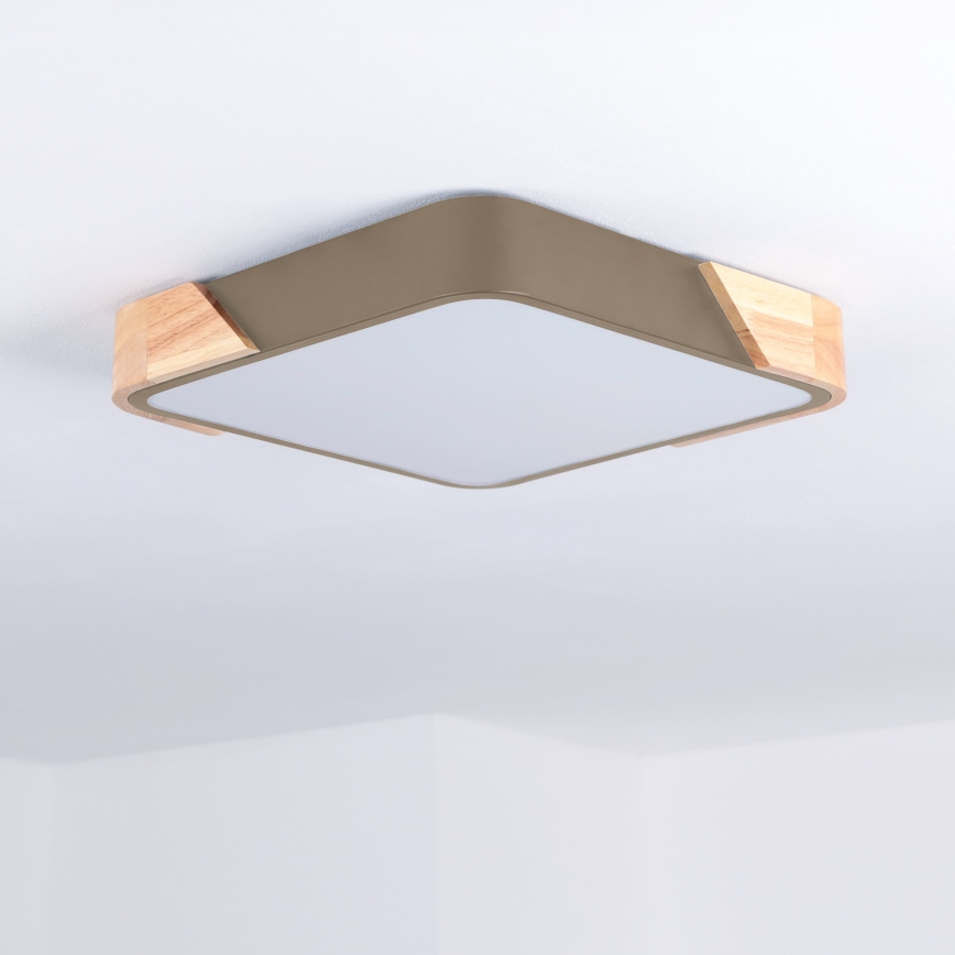 BRILAGI - LED mennyezeti lámpa PILANA SQUARE LED/24W/230V tölgy/bézs 32x32 cm