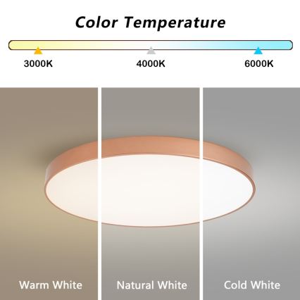 Brilagi - POOL LED mennyezeti lámpatest, 100 W, 230 V, 3000/4000/6000 K, átmérő 80 cm, bronz