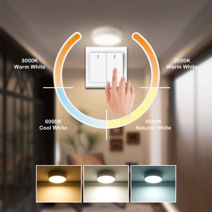 Brilagi - LED mennyezeti lámpa POOL LED/18W/230V 3000/4000/6000K átm. 20 cm fehér