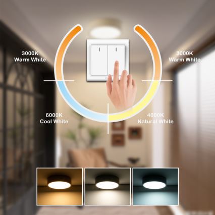 Brilagi - LED mennyezeti lámpatest POOL LED/18W/230V 3000/4500/6000K átm. 20 cm bézs