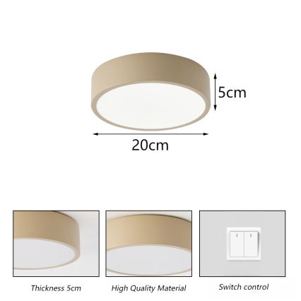 Brilagi - LED mennyezeti lámpatest POOL LED/18W/230V 3000/4500/6000K átm. 20 cm bézs