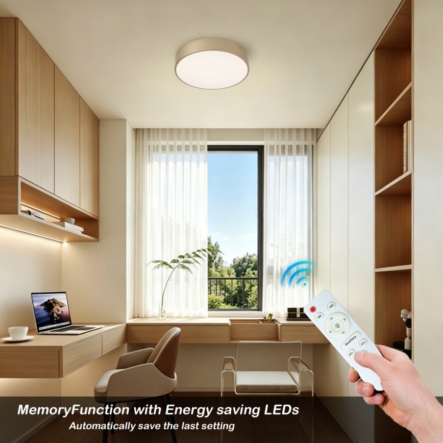 Brilagi - LED mennyezeti lámpa POOL LED/24W/230V 3000/4000/6000K, átm. 20 cm, arany