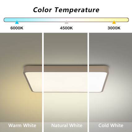 Brilagi - LED mennyezeti lámpa POOL LED/36W/230V 3000/4000/6000K 40x40 cm bézs