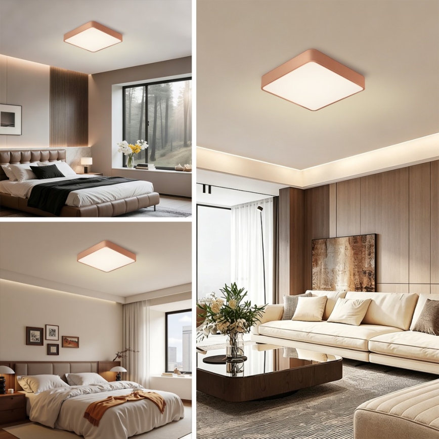 Brilagi - LED mennyezeti lámpatest POOL LED/48W/230V 3000/4000/6000K 50x50 cm bronzszínű