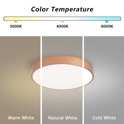 Brilagi - POOL LED mennyezeti lámpatest, 48 W / 230 V, 3000/4000/6000 K, Ø 40 cm, bronzszínű