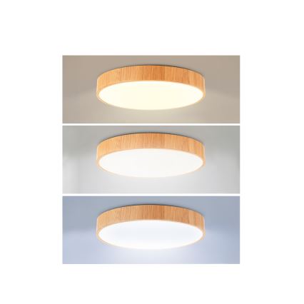 Brilagi - LED mennyezeti lámpa POOL LED/48W/230V 3000/4000/6000K átm. 40 cm fa dekor