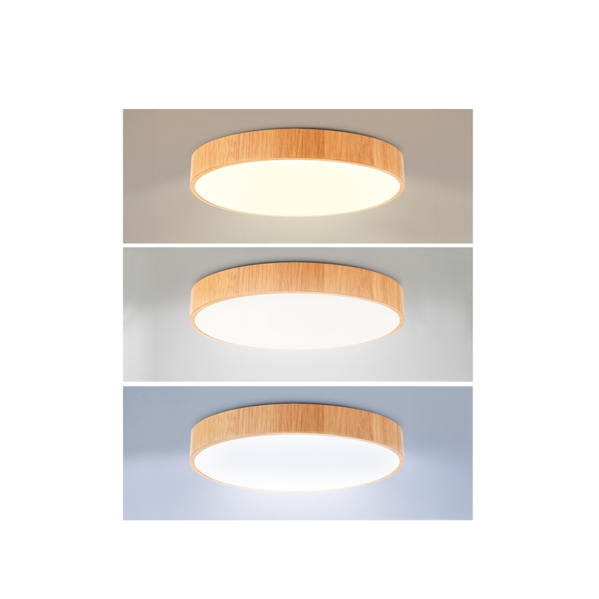 Brilagi - LED mennyezeti lámpa POOL LED/48W/230V 3000/4000/6000K átm. 40 cm fa dekor