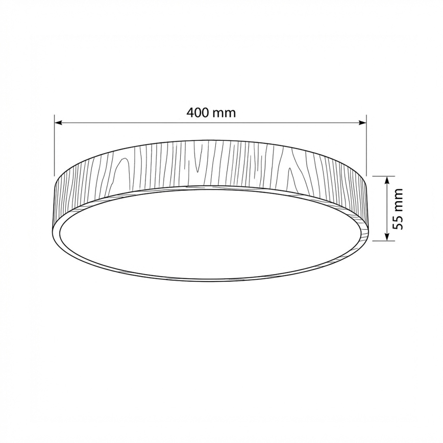 Brilagi - LED mennyezeti lámpa POOL LED/48W/230V 3000/4000/6000K átm. 40 cm fa dekor