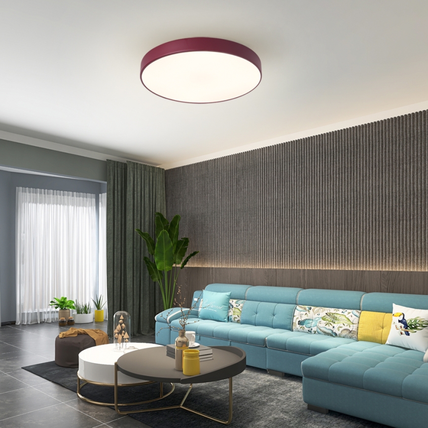 Brilagi - LED mennyezeti lámpa POOL LED/60W/230V 3000/4000/6000K Ø 50 cm bordó