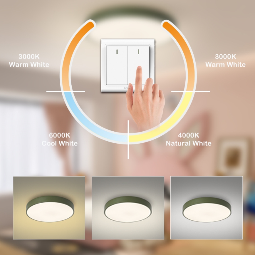 Brilagi - LED mennyezeti lámpatest POOL LED/60W/230V 3000/4000/6000K átmérő 60 cm zöld