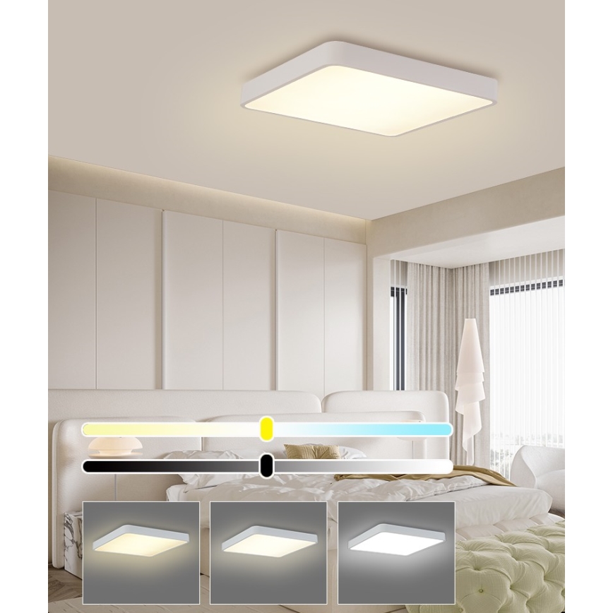 Brilagi - LED mennyezeti lámpa POOL SQUARE LED/48W/230V 3000/4500/6000K 50x50 cm fehér