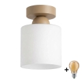 BRILAGI - LED mennyezeti lámpa RETRO GLASS 1xE27/60W/230V átm. 10 cm bézs/fehér
