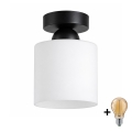 BRILAGI - LED mennyezeti lámpa RETRO GLASS 1xE27/60W/230V átm. 10 cm fekete/fehér