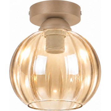BRILAGI - LED mennyezeti lámpa RETRO GLASS 1xE27/60W/230V átm. 18 cm bézs/füstös bézs