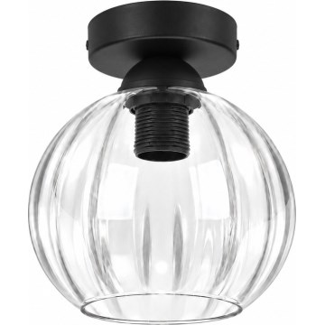 BRILAGI - LED mennyezeti lámpa RETRO GLASS 1xE27/60W/230V átm. 18 cm fekete/átlátszó