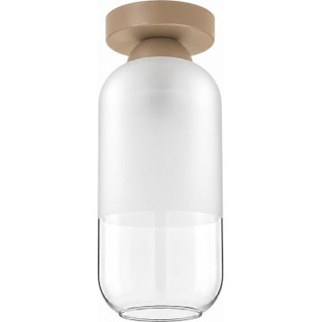BRILAGI - LED mennyezeti lámpa RETRO GLASS 1xE27/60W/230V Ø 14 cm bézs/fehér