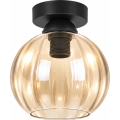 BRILAGI - LED mennyezeti lámpa RETRO GLASS 1xE27/60W/230V Ø 18 cm fekete/füstös bézs